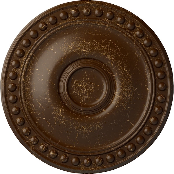 Ekena Millwork Foster Ceiling Medallion (Fits Canopies up to 5 5/8"), 19 1/8"OD x 1"P, Root Beer Crackle CM19FORBC - main
